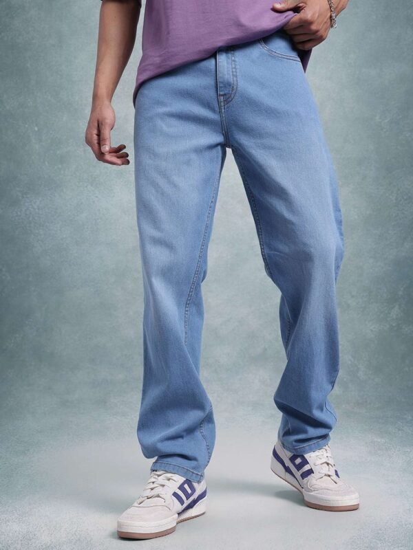 Roadster Men Straight Fit Mid Rise Blue Jeans