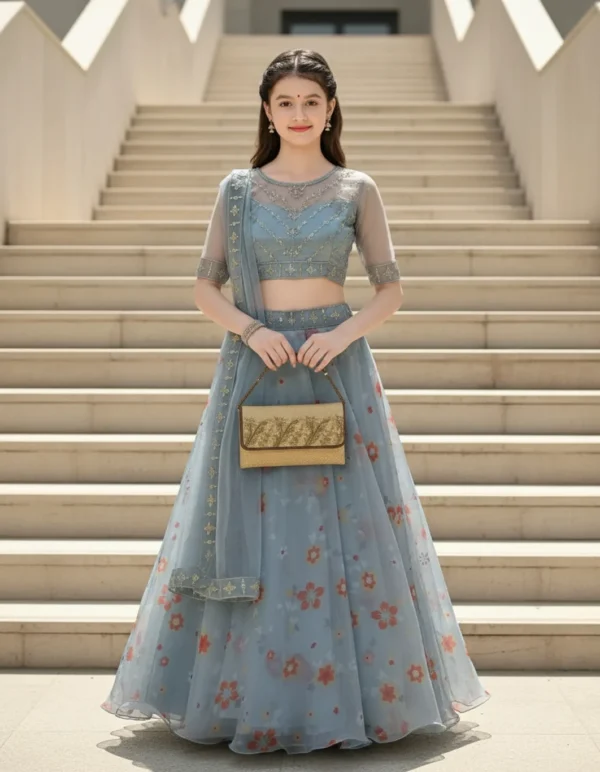 Divastri Girls Lehenga Choli Ethnic Wear, Party Wear Embroidered Lehenga