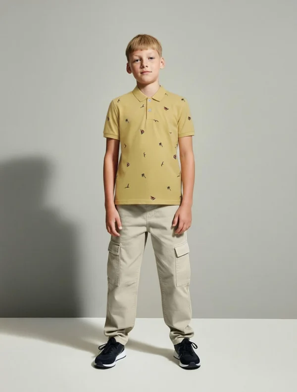 KILLER Boys Printed Pure Cotton Regular T Shirt (Yellow, Pack of 1)